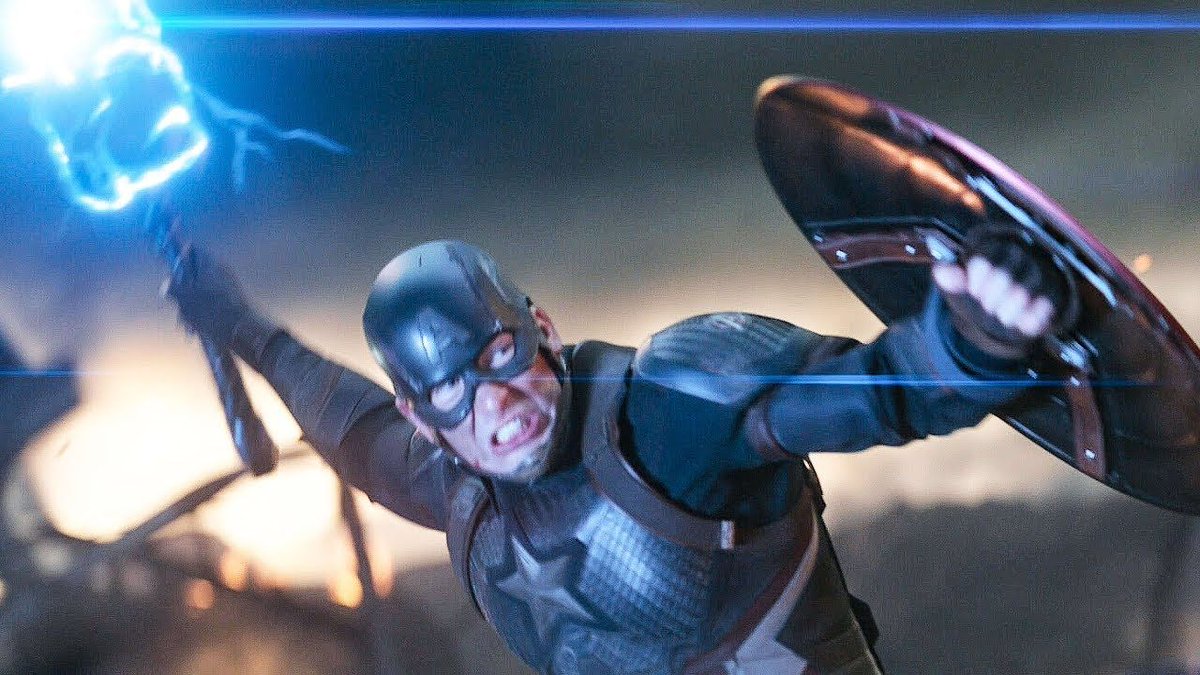 Captain America wielding Mjolnir Marvel Comics vs. MCU.