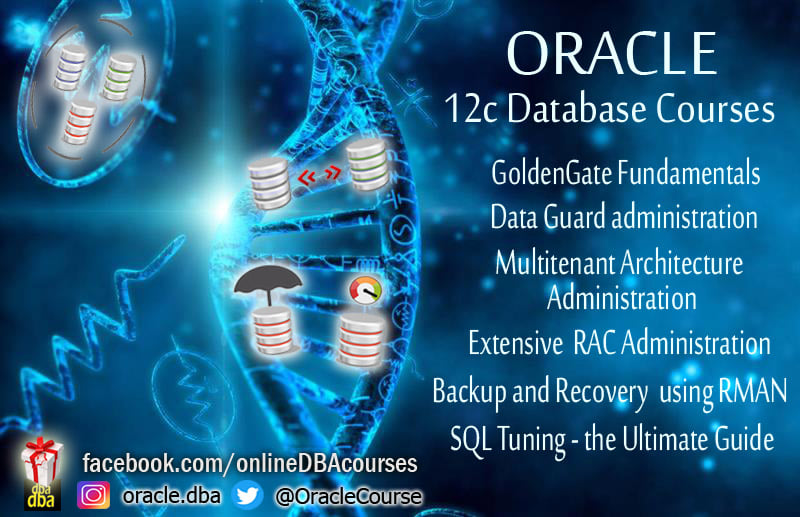OracleCourse's tweet image. Gift coupons links for professional online courses  ( unlimited access) offer valid till 14 January.
1- Oracle Database 12c RAC Administration (13.30$)
udemy.com/course/oracle-…

2-Oracle 12c Multitenant Architecture Administration (13.30$)
udemy.com/course/oracle-…

#12c #OracleASM