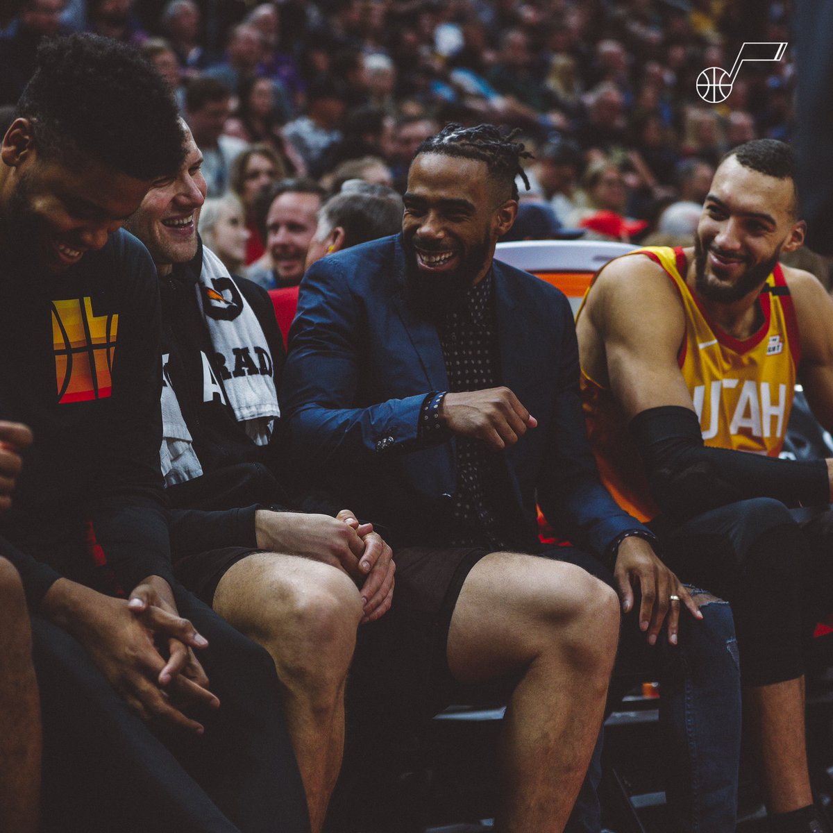 utahjazz's tweet photo. weekend mood 🤗 https://t.co/ECvjJyjv9V