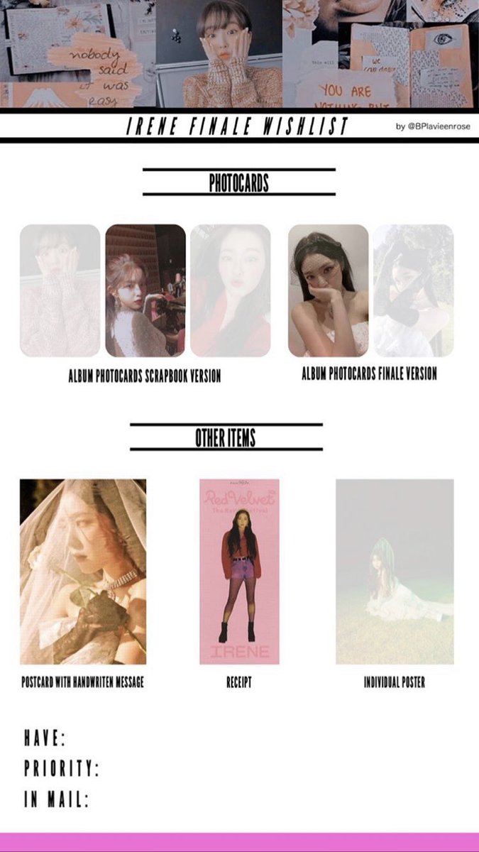 winktrade's tweet photo. [WTT] red velvet finale💛

wtt to the irene &amp; yeri equivalents (check wishlist)
loc: usa
ww: prefer us but may consider ww

@pctradeusa @redvelvet_trade @girlgrouptrade https://t.co/xXqDIgG925
