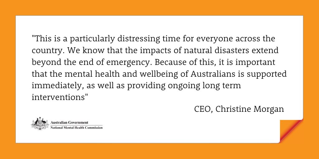 Today the Government announced a $76 million investment to support the #mentalhealth and wellbeing of individuals, families and communities, including first responders, who have been affected by the #AustralianBushfires. Find out more here 👉 mentalhealthcommission.gov.au/news/2020/janu…