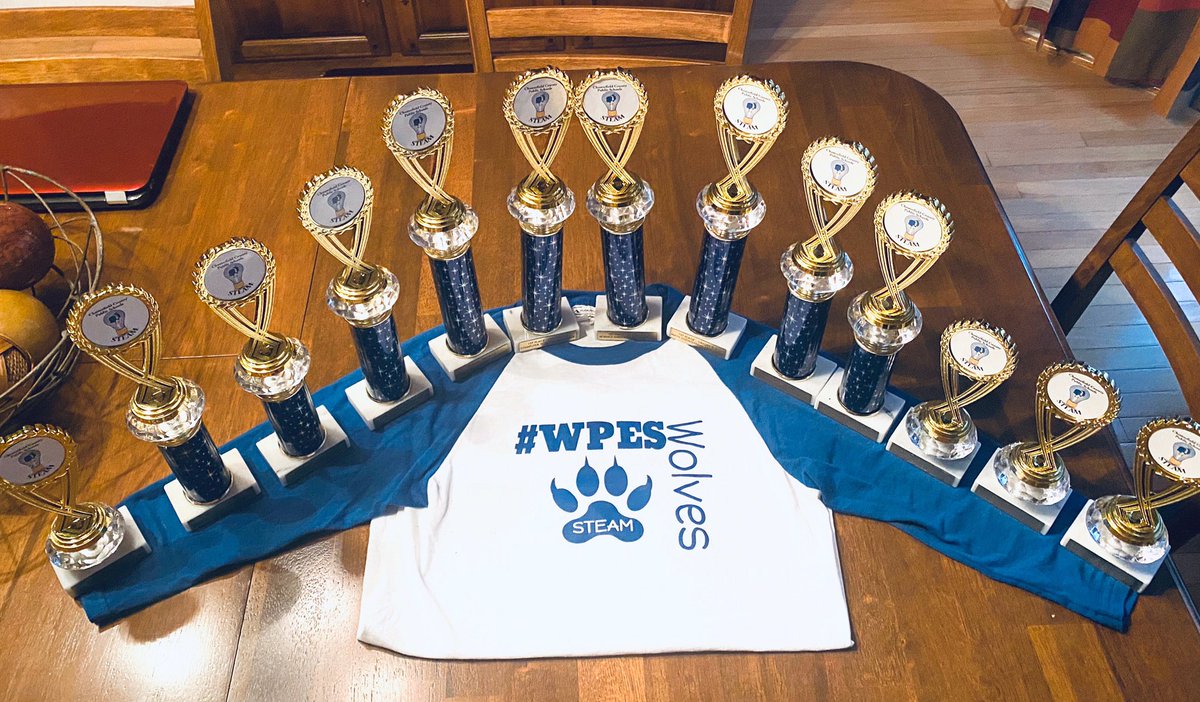 WOW! Our #WPESwolves #STEAMmania teams earned 13 trophies! Such a testament to their strong collaboration &amp; teamwork! Go Wolfpack! 💕🐺 #oneCCPS <a href="/laura_prymak/">Laura Prymak</a> <a href="/STEAMteachCCPS/">Jennifer Simpson</a> @ccpsinfo