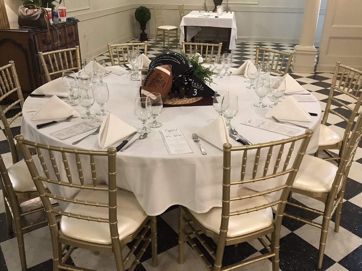 coachfresina's tweet photo. Hours away from a #worldclass event at Drusilla Seafood. Those that decorated this morning, can’t thank you enough. Awesome job! @WCHSWILDCATNEWS @CHSBRWILDCATS https://t.co/6kjBEJxP6x