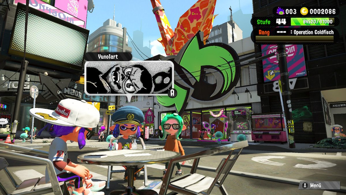 goldenlucario's tweet photo. @Yuno1art Wen sehe ich den da In der Ferne? Das ist eindeutig Skull, einer von den S4. #Splatoon2 #NintendoSwitch https://t.co/cwFytzzpHp