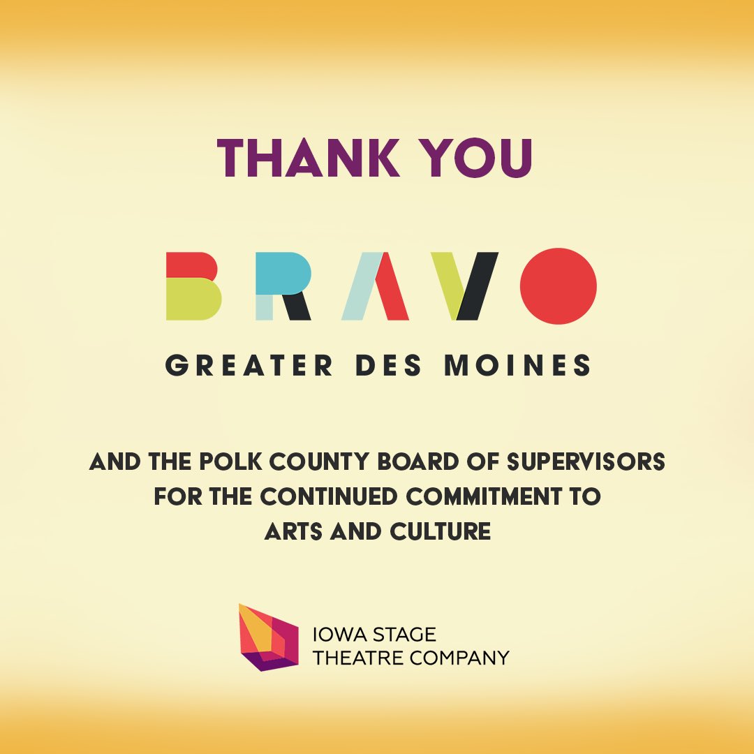 IowaStage's tweet image. Sincere thanks to @BravoGreaterDSM for their continued support! #theater #theatre #supportlocaltheater #supportthearts #dsmusa #dsm #catchdesmoines #catchdsm #classics2cuttingedge #IowaStage #ISTC