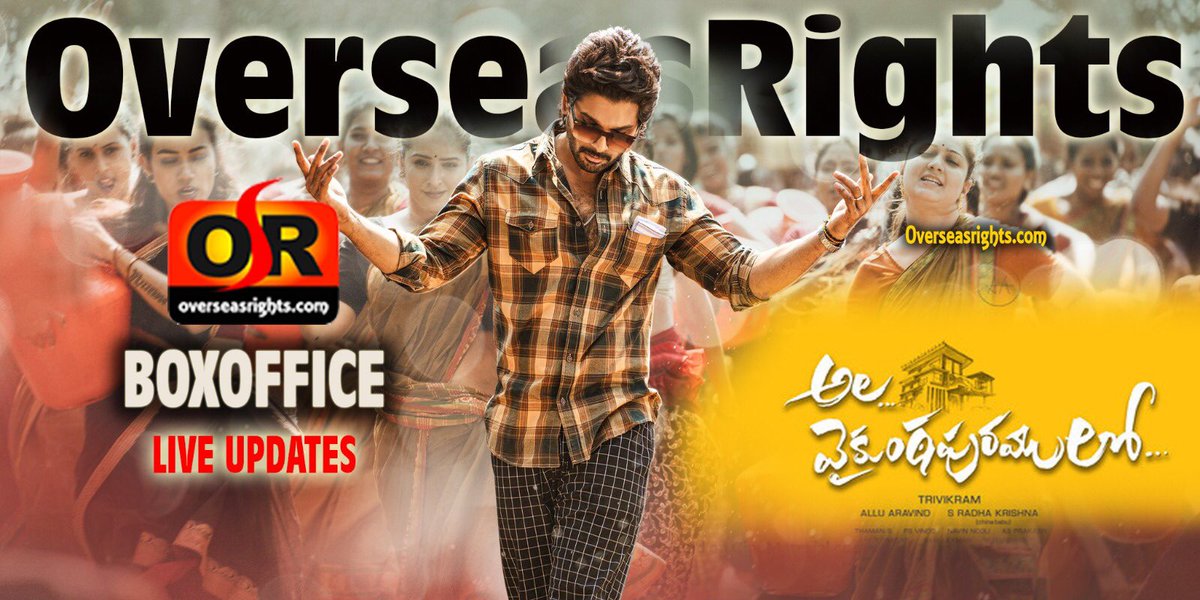 Overseasrights's tweet photo. #USA 🇺🇸 Saturday BoxOffice at 5PM EST
#AlaVaikunthapuramuloo $565,695 from 157 Locs
#SarileruNeekevaru $398,737 from 248 Locs
#Darbar $263,544 from 165 Locs
Follow @Overseasrights forLive USA 🇺🇸BoxOffice Updates
#SarileruNeekevvaru #Maheshbabu #AlluArjun #Rajinikanth https://t.co/PzWCgf0sar