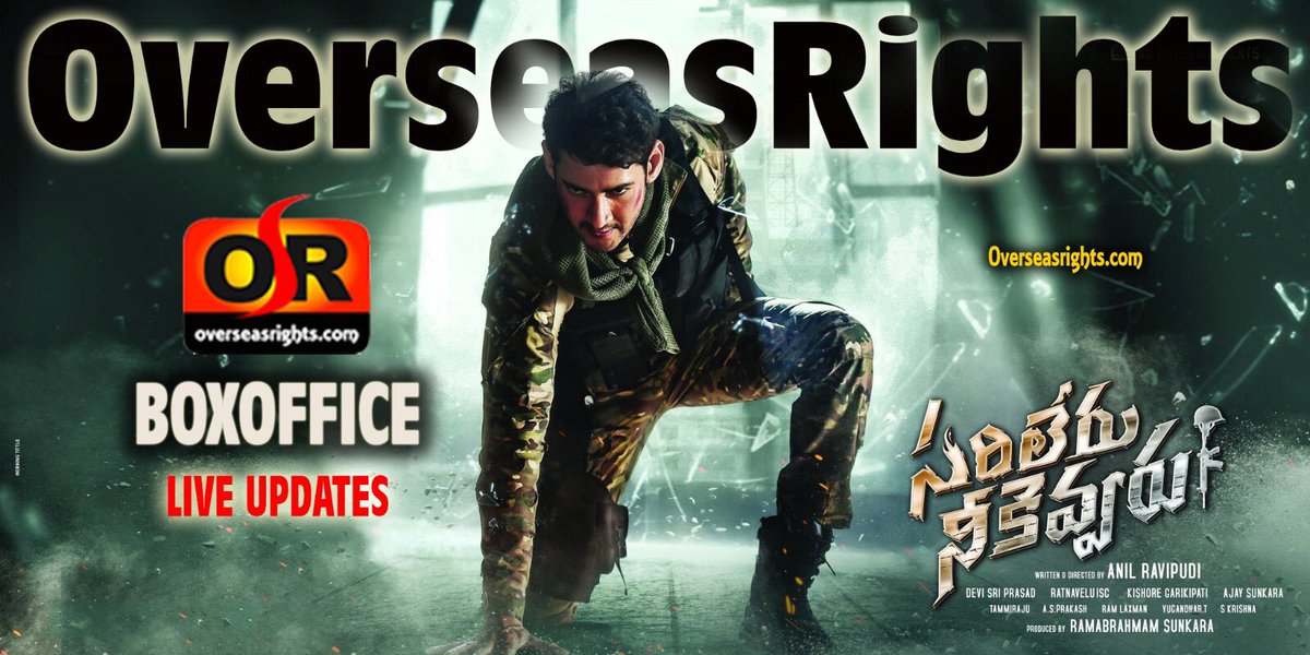 Overseasrights's tweet photo. #USA 🇺🇸 Saturday BoxOffice at 5PM EST
#AlaVaikunthapuramuloo $565,695 from 157 Locs
#SarileruNeekevaru $398,737 from 248 Locs
#Darbar $263,544 from 165 Locs
Follow @Overseasrights forLive USA 🇺🇸BoxOffice Updates
#SarileruNeekevvaru #Maheshbabu #AlluArjun #Rajinikanth https://t.co/PzWCgf0sar