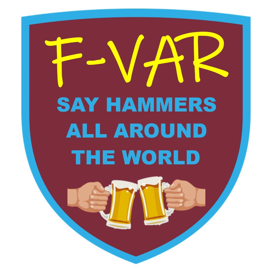 Wayne_HammerDad's tweet photo. “Now yer V A R is a fuckin travesty ain’t it!?” Probably invented by the bleeding Germans! #CheersWestHam #COYI #WestHam #NOMOREVAR https://t.co/nzEP90suZq