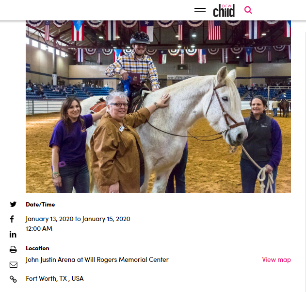 Wingsofhopeequi's tweet photo. Chisholm Challenge kicks off the Ft Worth Stock Show & Rodeo @fwssr. Come watch <225 equestrians w disabilities compete over 3 days. No entry fee to watch. Wings of Hope equestrians will be there! Read more: https://t.co/JWnlENOu4a
#wingsofhopeequitherapy #therapyhorse @dfwchild https://t.co/GjihWwK6mM