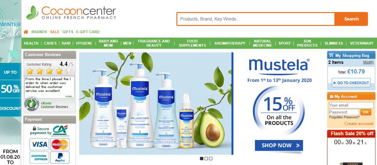 3rod2's tweet image. شرح الطلب من الصيدلية الشاملة موقع cocooncenter مع شحن مباشر واسعار منافسة {رابط يوتيب الشرح}  youtube.com/watch?v=GZjTI-…
{رابط الموقع} cocooncenter.co.uk