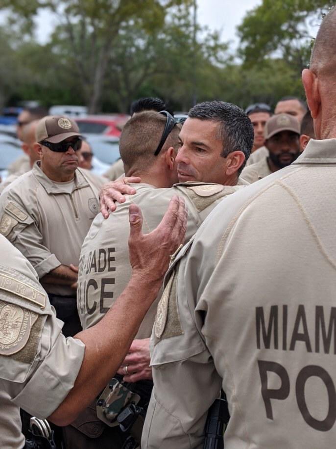 JPerezMia's tweet photo. I am extremely humbled to receive an amazing send off from ⁦@MiamiDadePD⁩. My family and I are grateful for the department and the community for allowing me the opportunity to serve as director for nearly 4 years.  #Blessed https://t.co/nhO3u9jeOJ