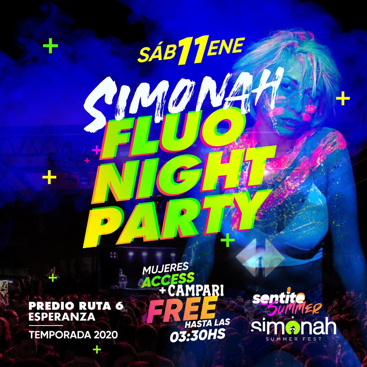 emiherreraaa's tweet photo. HOY SÁBADO 11 @SIMONAHDISCO
FLUO NIGHT PARTY
💃🏾Ellas sin cargo + Campari de regalo🍹‼️
Por Listas de Beneficios comunícate al 📲3496523530
.
.
.
#Simonah #Summer #Esperanza #SimonahSummer #Sabados #FluoNight https://t.co/xXV8ZWsecO