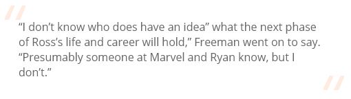 But, nope, they're referring to an interview in which Martin Freeman talks about how he hasn't been contacted about playing his character Ross again. Despite the fact that the movie isn't going to be released until 2022.