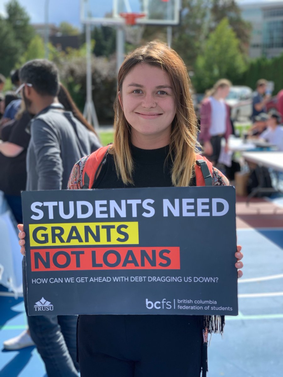 Tasha is a pre education student from Kamloops who wants <a href="/melaniejmark/">Melanie Mark Hli Haykwhl Ẃii Xsgaak</a> to know that BC students need #grantsnotloans #bcpoli @tashadanyluk bit.ly/2KGVNzk