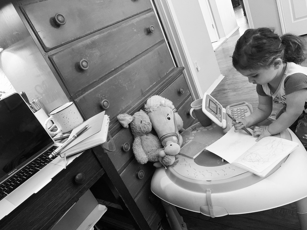 JDBrewerBooks's tweet image. “I wanna work, Mommy!” AKA How to get writing done when the toddler is up. #heardlings #writerslife