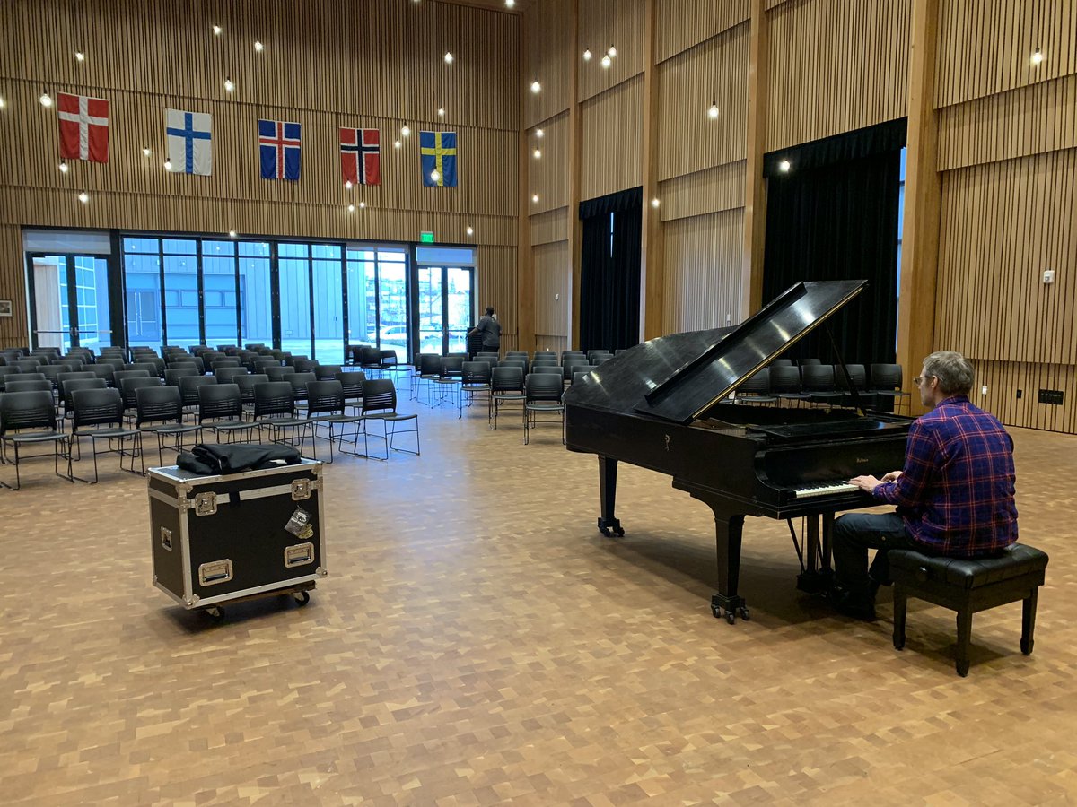 smkfriends's tweet photo. Rehearsal time before the #concert tomorrow @thenordicmuseum - “Impressions of L.A.Ring” - part of #mostlynordic #concertprogram in #Seattle with @NikolajHess https://t.co/hNIUoM0sPU