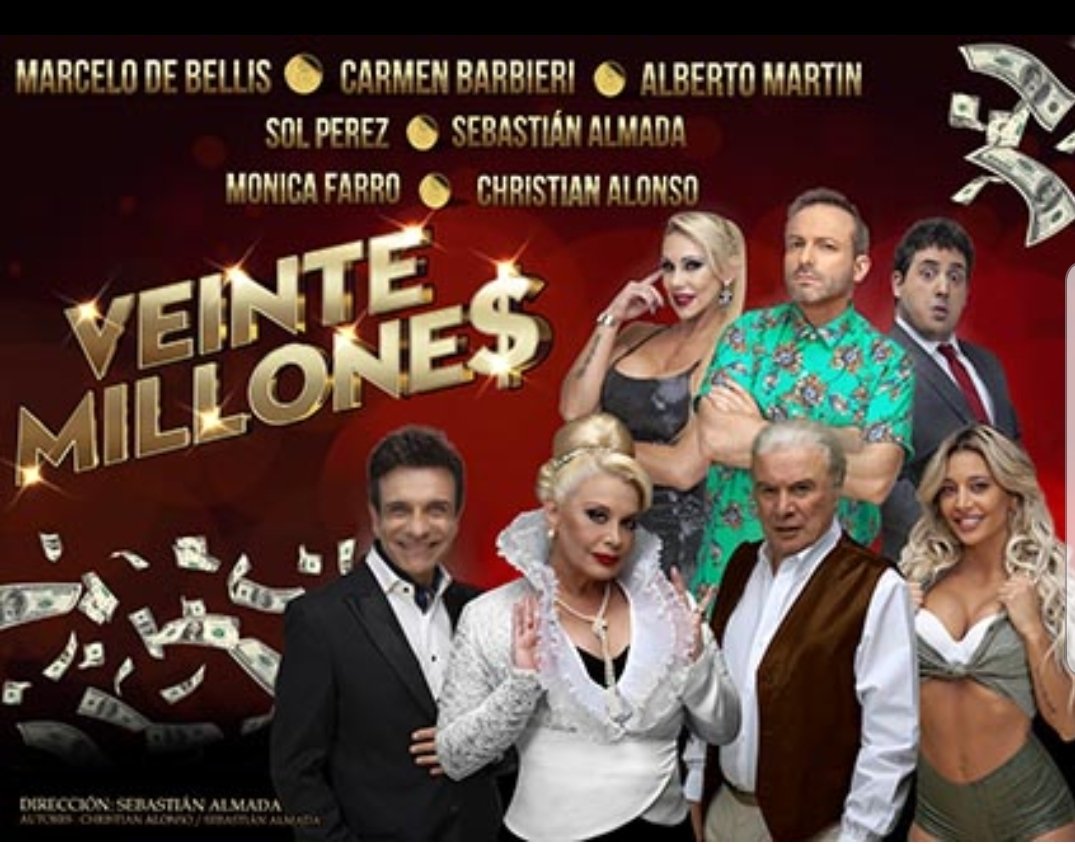 marcelapgodoy's tweet photo. #Teatro #MarDelPlata #VeinteMillones una buena opción para salir con una sonrisa c @Carmen_LaLeona #DeBellis #AlbertoMartin  @SebaAlmadaOK @SolPerez @farromoni #ChristianAlonso acá mi opinión https://t.co/l16zJlAizF https://t.co/1PfguoizZP