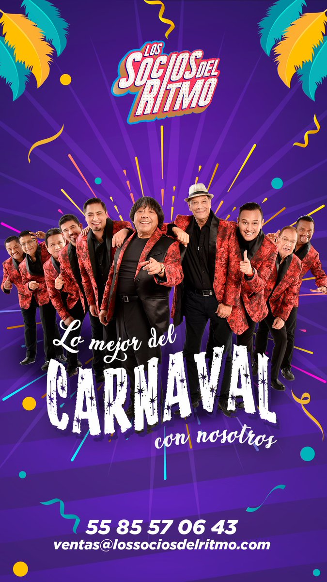 SOCIOSDELRITMO1's tweet photo. Lo mejor de la cumbia no puede faltar en un buen #carnaval, tenemos fechas disponibles, contáctanos y disfruta de lo mejor de #LSDR.
.
Información y contrataciones al:
55 47 96 96 08 https://t.co/2hQZrrwRYB