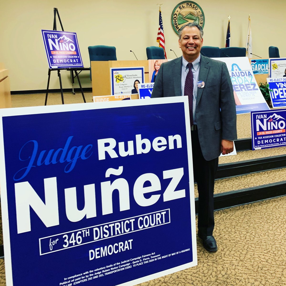 JudgeNunez's tweet photo. IT’S OFFICIAL—The Paso Del Norte Tejano Democrats have just endorsed me for judge of the 346th District Court. https://t.co/84p2s1GSaK
