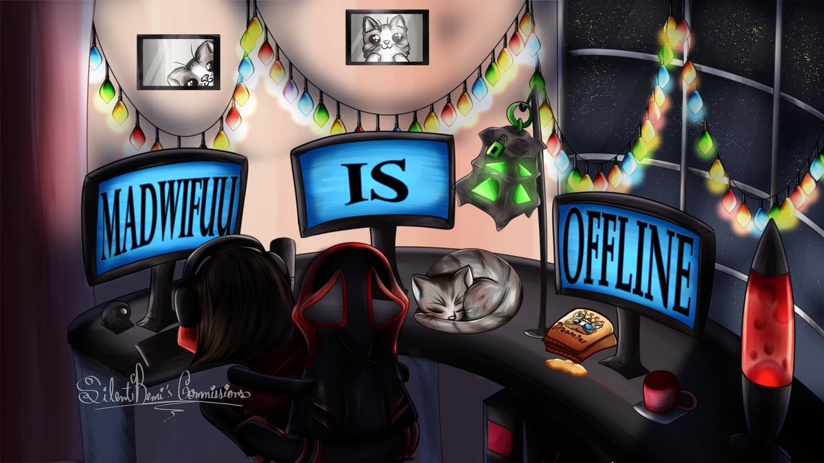 Silent_Remi's tweet image. And time to post some recent work todayyyy ;D featuring @madwifuu 's screens! #commission #offlinescreen #twitch #mixer #commissionsopen