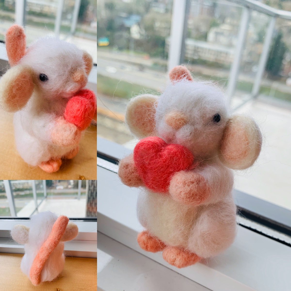 Staciianna's tweet photo. My third felt creation #felting #create #cute #mouse https://t.co/QdEAnHiFtw