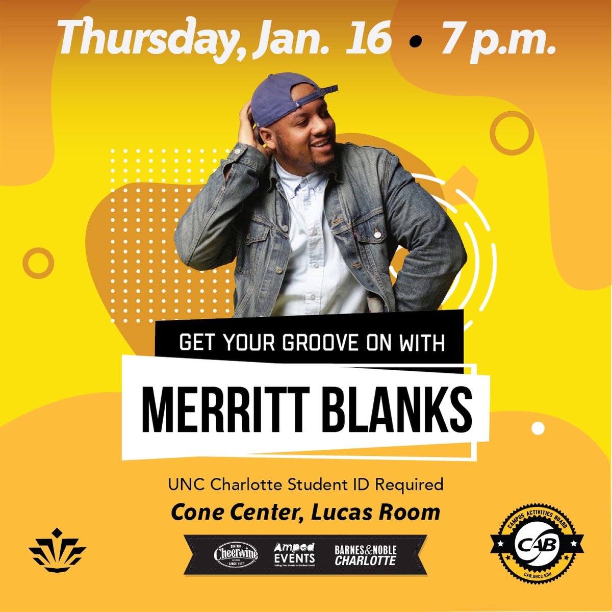 cabunccharlotte's tweet photo. He’s worked with Ciara, Iggy Azalea and more. Niners come get your groove on for a dance experience to remember with choreographer and UNC Charlotte alumnus, Merritt Blanks!
#CABUNCC #UNCC https://t.co/GjiGJWxZiB