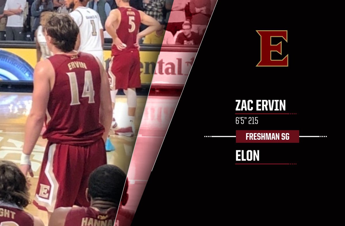 TMarkwith14's tweet photo. Elon freshman Zac Ervin scored 27 points on 7-12 shooting from 3-point range today in a CAA win over UNCW. Ervin is one of the best shooters I’ve seen at the high school level and is quickly carrying it over into college. He has already made 37 3’s in 18 career games. https://t.co/957diy76P1