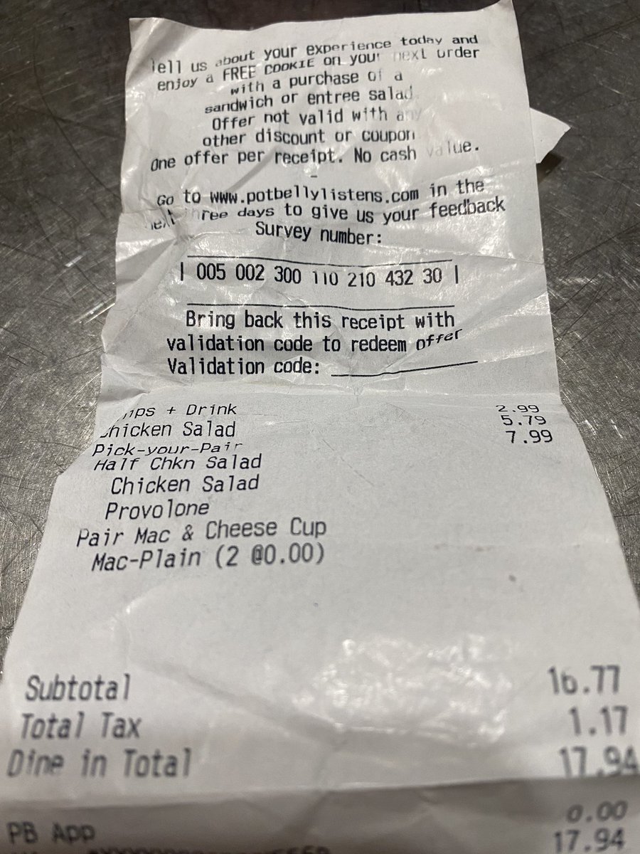 ButterflyUTube's tweet photo. Big shout-out to @Potbelly in Wes Des Moines, Iowa for the plethora of chicken on my chicken salad (not) and for missing the provolone on both sandwiches. https://t.co/W983RyKTJM