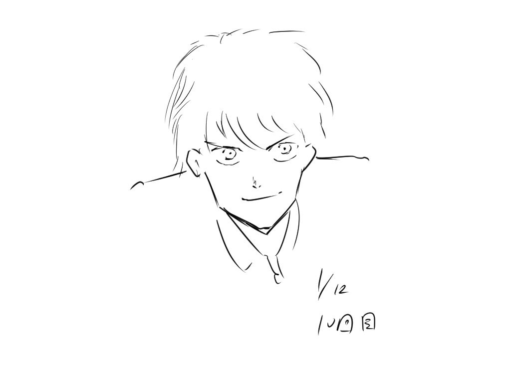 [12/366]
正面の顔は1回目からそれっぽくなるようになってきたかも
#日刊ラッキーズ
#1分10回模写 