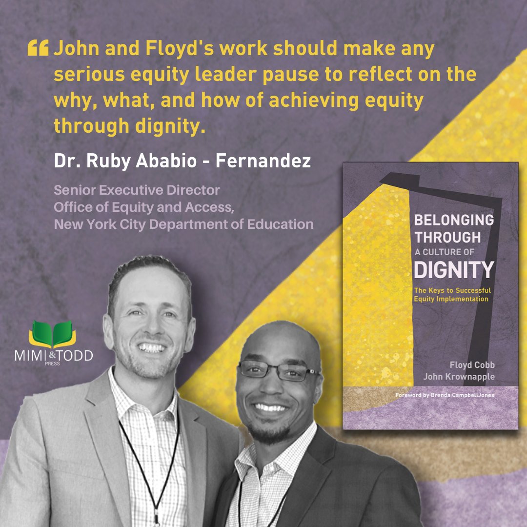 Belonging Through a Culture of Dignity is a resource that helps solve the equity challenges that schools and other businesses face. If you want a way to start addressing this important issue, check this out: buff.ly/39MCCPA #IncludED <a href="/JKrownapple/">John Krownapple</a> <a href="/DrFloydCobb2/">Floyd Cobb Ph.D.📚</a>