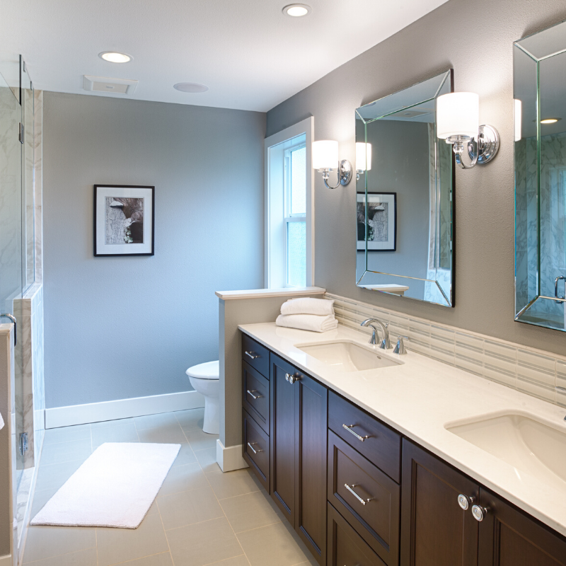 remodelSalem's tweet photo. The best part of bathroom remodeling is that it can fit your personal style and needs to a tee. Double sinks? Check. Walk-in shower? Check. Plenty of storage? Check. Totally lovely? Check check. https://t.co/XFsGAVuLI2