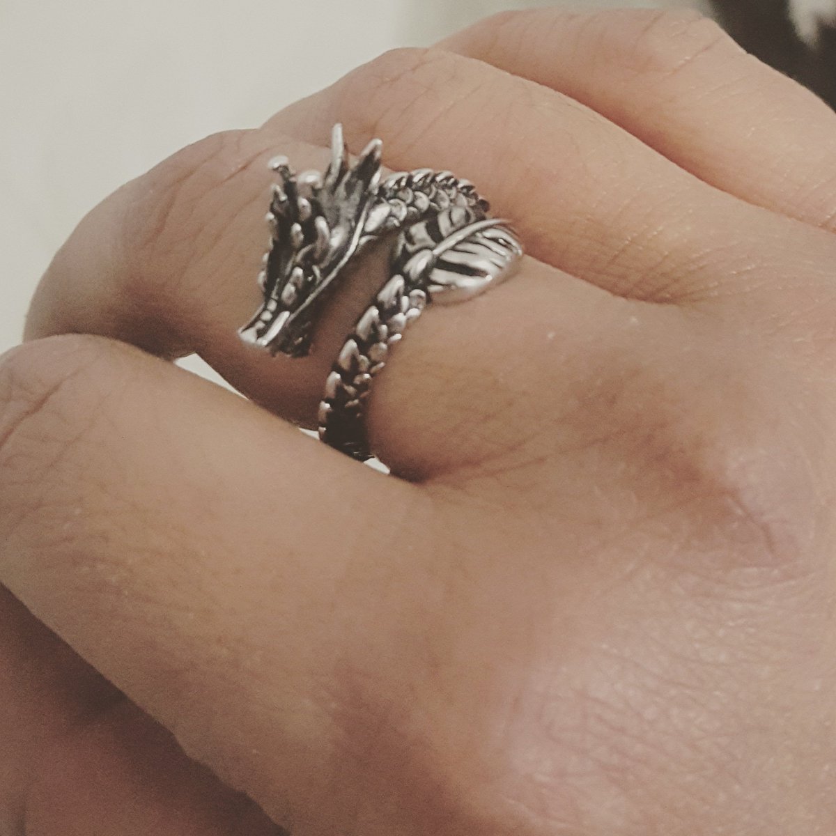 Es EL anillo 😍❤💕😍 regalo de cumpleaños adelantado de mi hermoso, adorable, increíble sobrino @abrahamuo él siempre sabe que me gusta. Soy una tía consentida y amada todos los días #lovenephew #lovefamily #ring #dragon #jewelry #bithdaypresent