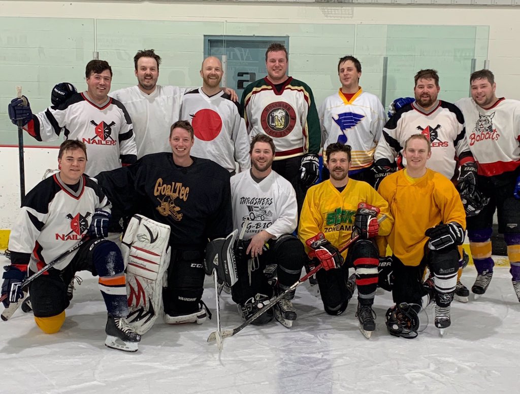 Hockey wrapped up...smiles all around...#85SAGAReunion All helmets off 👍🏼Off to the Mixer! <a href="/UofSAgros/">U of S Agros</a> <a href="/LFCE_usask/">Livestock & Forage Centre of Excellence</a> <a href="/agbiousask/">USask AgBio</a>
