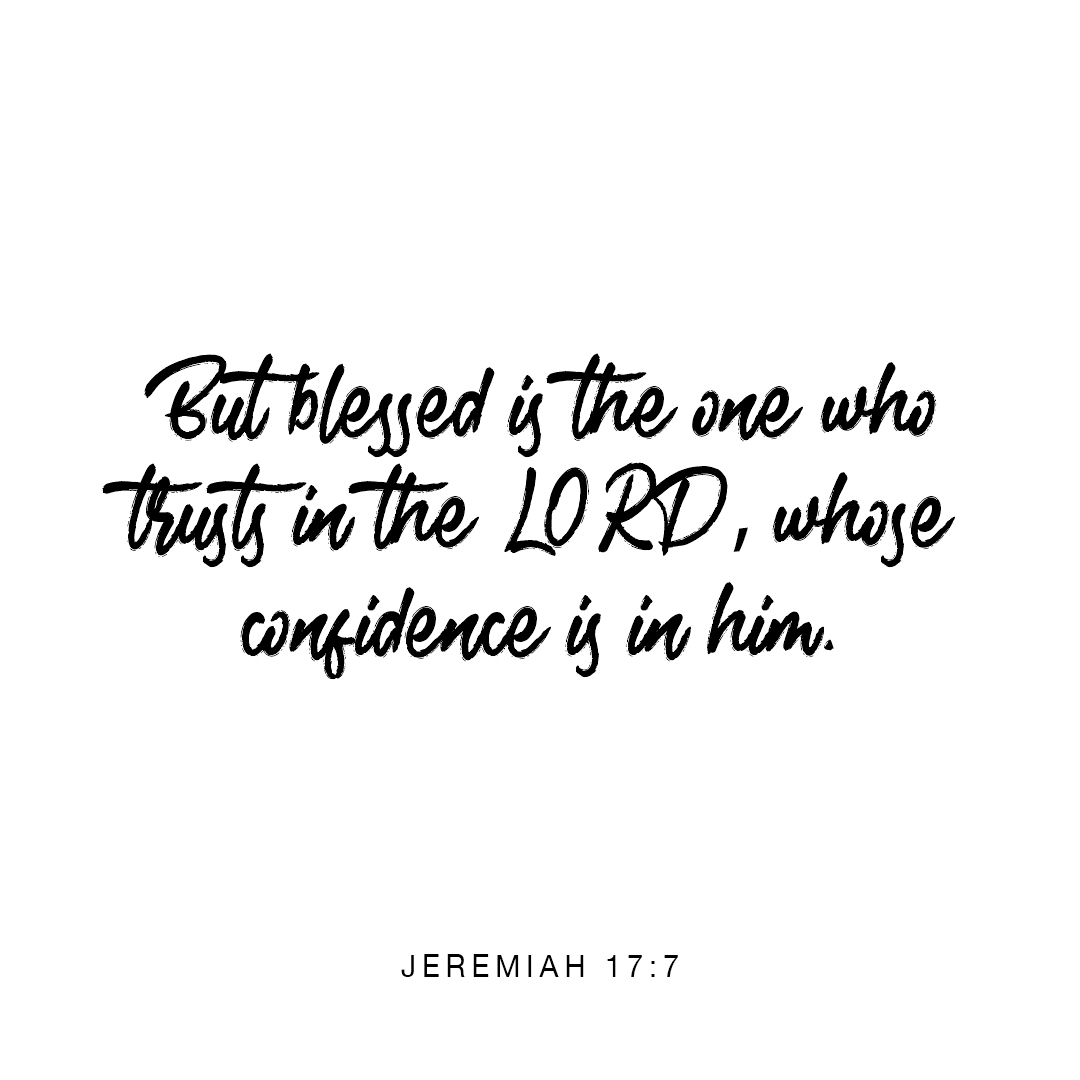YouVersion's tweet photo. But blessed is the one who trusts in the LORD, whose confidence is in him. - Jeremiah 17:7 https://t.co/lJzOApKjSf