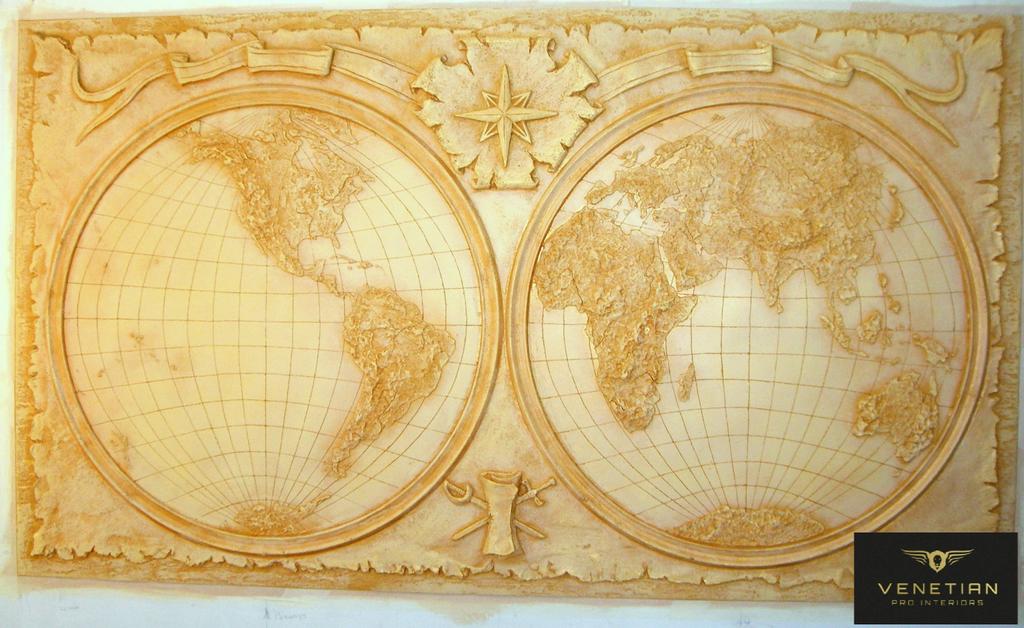 Here we have another world map  that was created &amp; designed playing around  using similar methods techniques and materials.
so if you would require something made to a certain or designed with logos we can design in a variety  of colours.

<a href="/ProVenetian/">Venetian Pro Interiors ltd polishedplaster company</a>