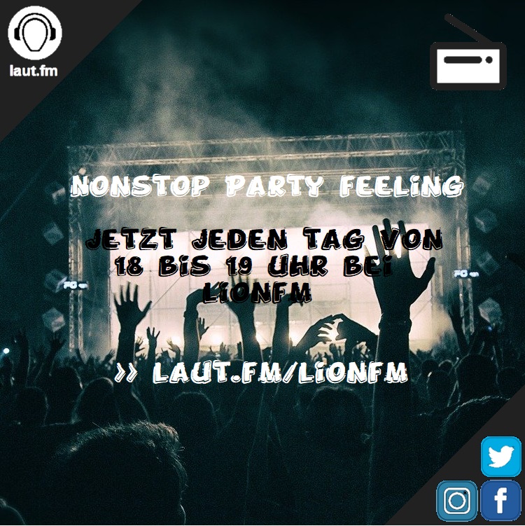 LionFM's tweet photo. Party-Hits! Einfach mal feiern 🥳

Jeden Tag von 18 bis 19 Uhr - Neu auf LionFM! 🆕
Tune-In >> https://t.co/7qp0FaEPPe https://t.co/PO09zDYWP9