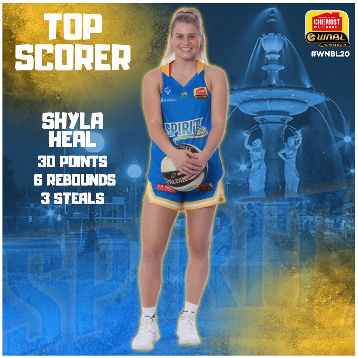 ⛹️‍♀️TOP SCORER⛹️‍♀️

#AwakenTheSpirit🏀 

📸 Akuna Photography

#WNBL20 #WNBL <a href="/WNBL/">WNBL</a> 
#basketball #womensbasketball #sport #womenssport #bendigo #spirit #australianbasketball #bendigospirit #victoria #bendigobasketball
