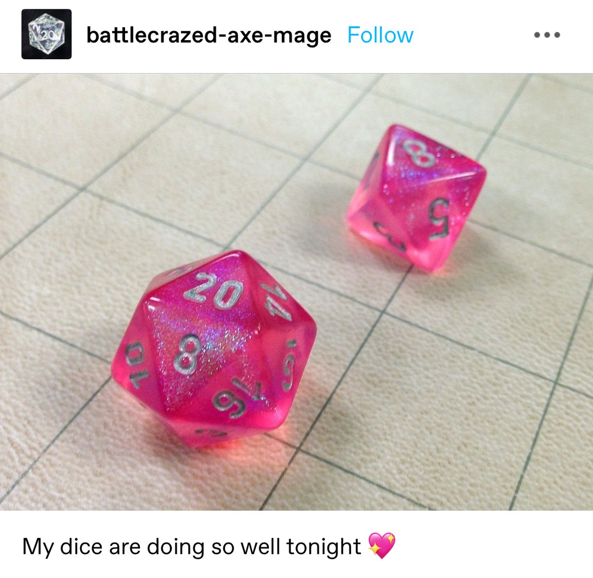 all_d20's tweet photo. Sometimes, itβs the little things #DiceSwaggerSaturday π₯°π€π»π₯°
~Felicity
Check out our show on https://t.co/hOz2RMp9Pj or your fave platform.
Like it? Support the show: https://t.co/BHnangY05H
#DnD5e #ttrpg #podcast #alld20 #dnd #dungeonsanddragons #dndpodcast #critrole https://t.co/BZzI6AFeiI