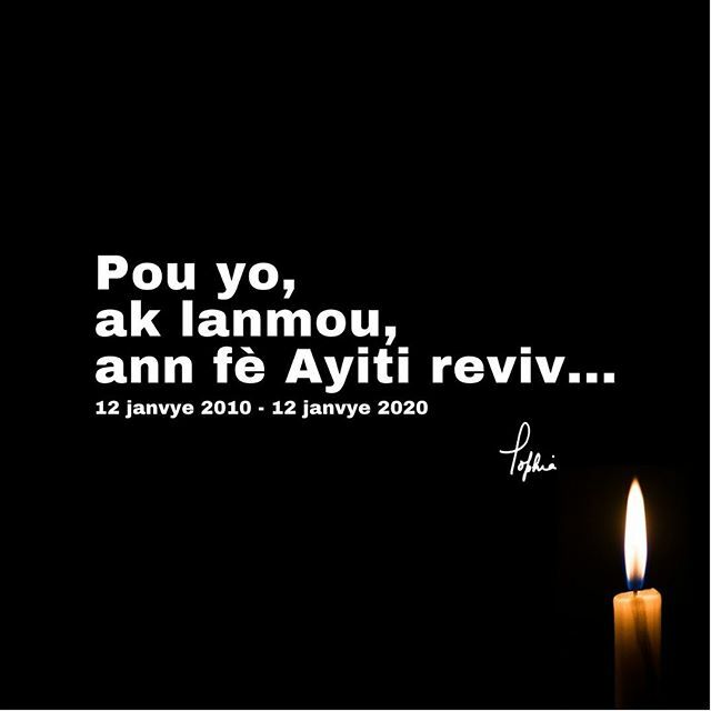 Pou yo,
also lanmou,
ann fè Ayiti reviv...
12 janvye 2010 - 12 janvye 2020 ift.tt/37TSfCY