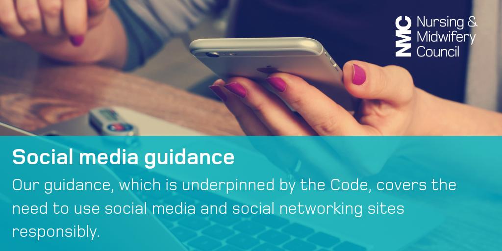 Read our guidance for nurses, midwives and nursing associates on how to use social media responsibly and in line with the requirements of The Code ⤵️ 

nmc.org.uk/standards/guid…