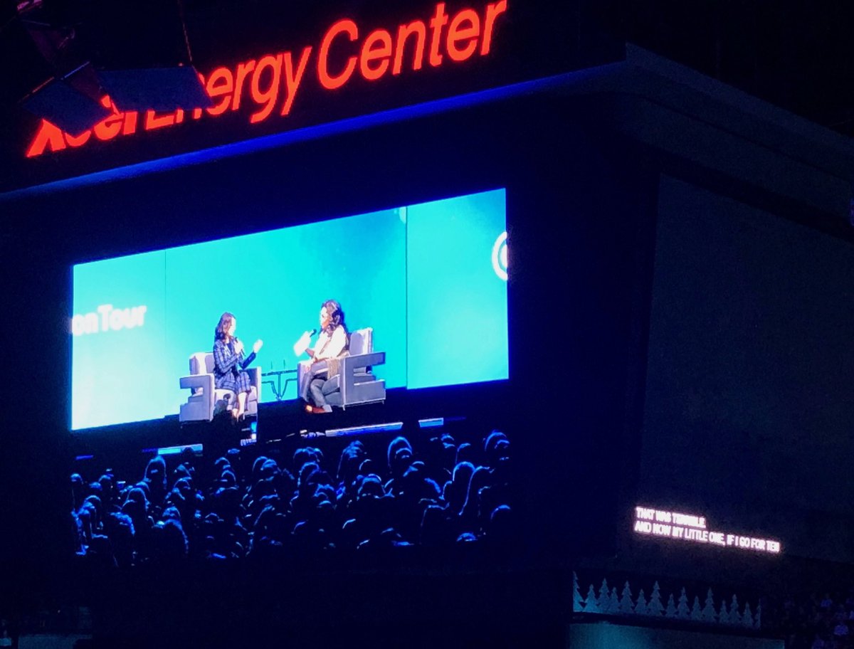 It was a pleasure providing in-arena captioning for <a href="/Oprah/">Oprah Winfrey</a> and Tina Fey today! #Oprahs2020VisionTour