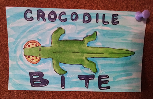 DrawnOddly's tweet photo. Sometimes a small bite just won't do. #crocodile #pizza #chomp #doodles #drawing https://t.co/gTRPh8wGRr