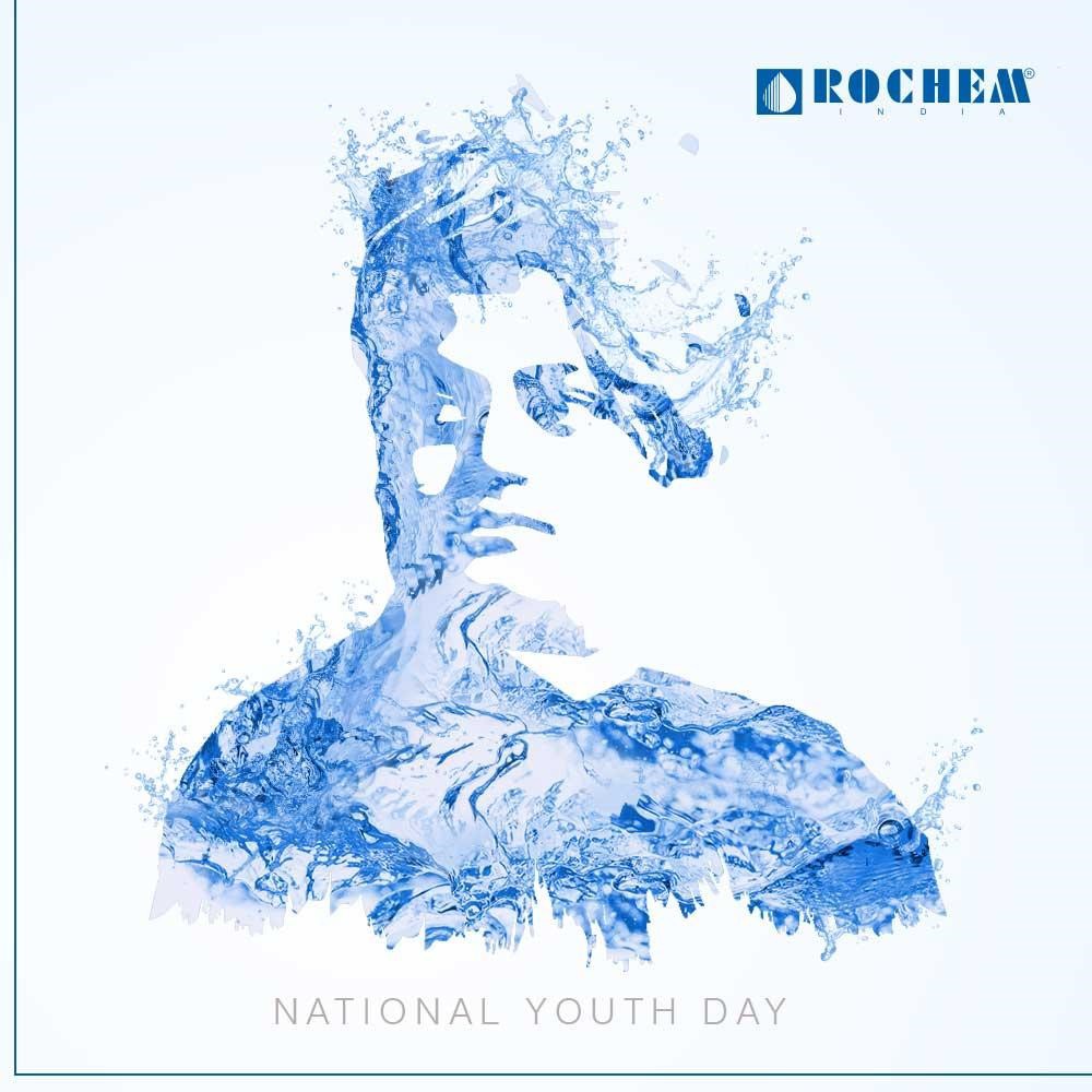 RochemIndia's tweet photo. Youth comes but once in a lifetime. Arise, awake and stop not until the goal is achieved. This National Youth Day, take a pledge to bring a change - SAVE WATER!  
#nationalyouthday  #swamivivekananda #savewater #rochemindia https://t.co/eytlLabCmZ