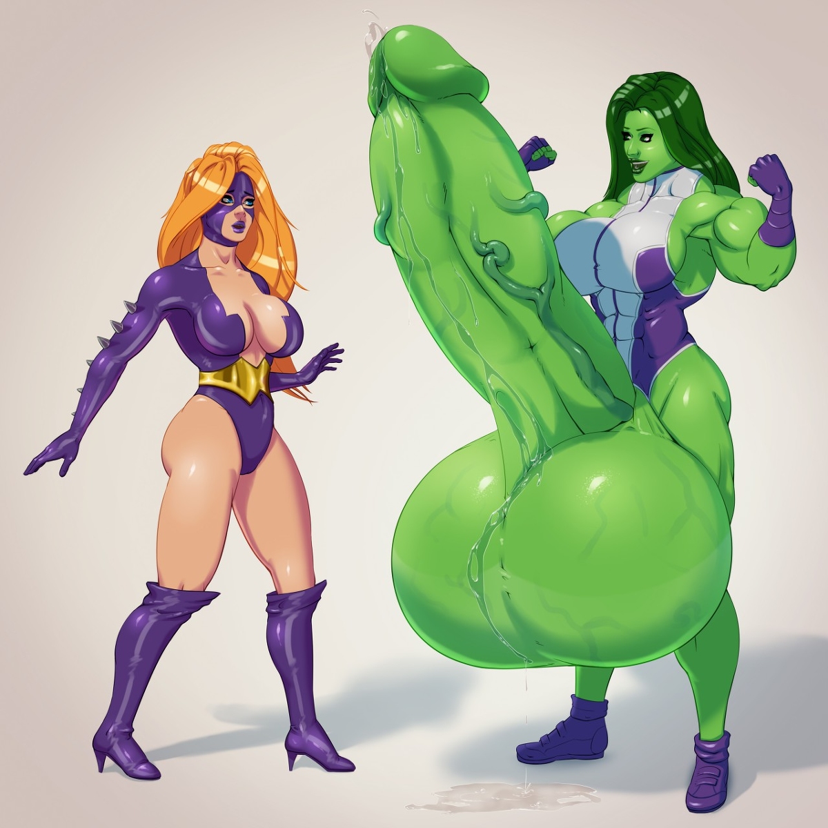Silent Soul Ken у Твіттері: "R-18 She-Hulk vs Titania #hyper_balls #co...