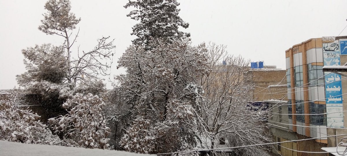 Morning with snow fall❤🙈