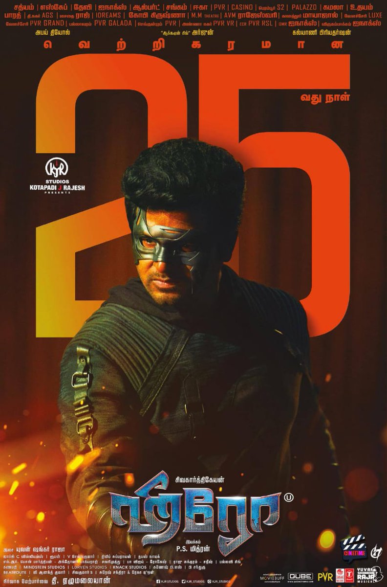 kumarsk2603's tweet photo. #Hero  வெற்றிகரமான 2⃣5⃣வது நாள் 🔥🔥

#HeroBlockBusterHit 🔥🔥🔥🔥

@Siva_Kartikeyan @Psmithran @kjr_studios https://t.co/jzOjs9oKyH