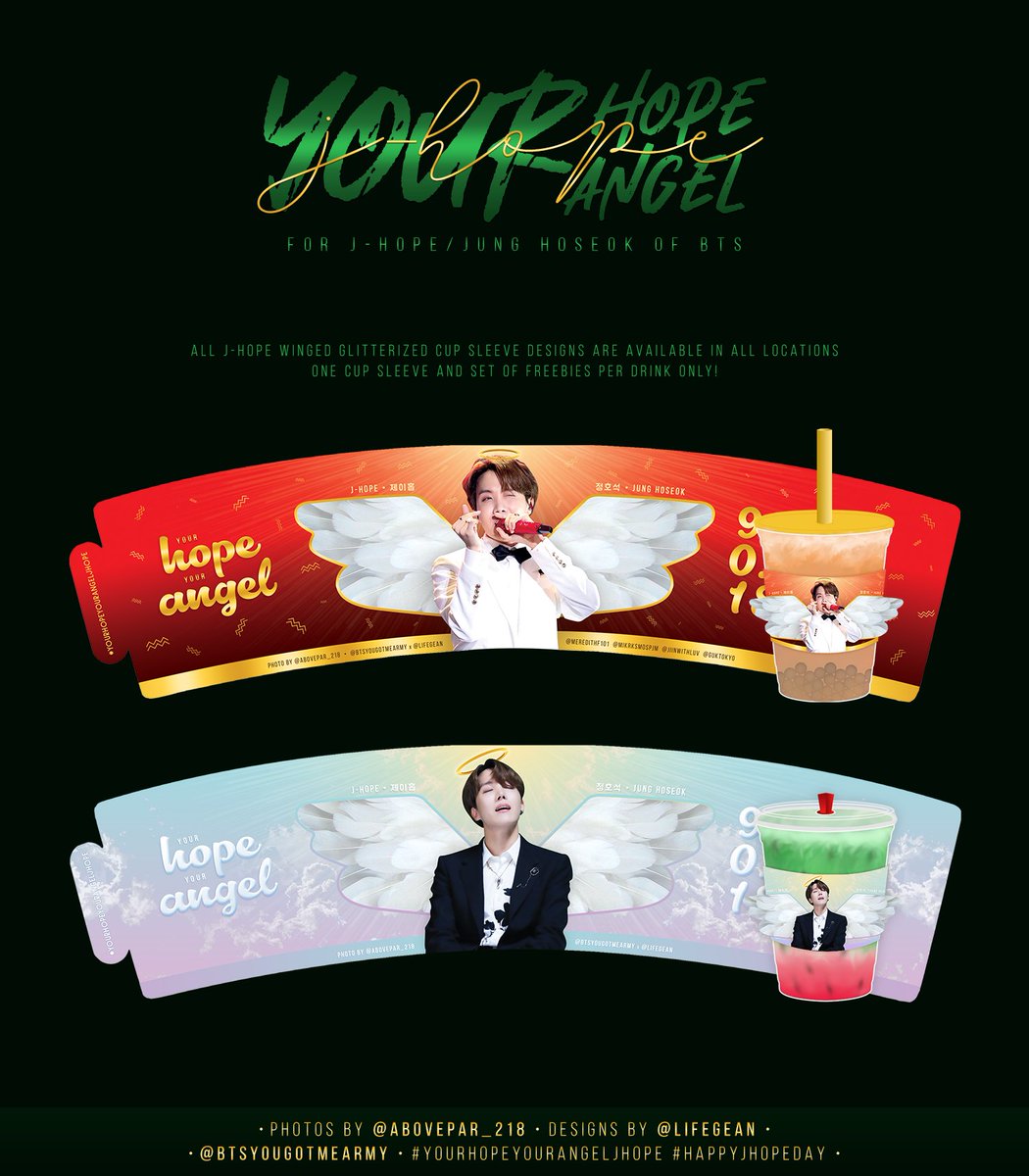 BTSyougotmeARMY's tweet photo. 💚 #YourHopeYourAngelJhope 💚
Cup sleeve event for @BTS_twt #Jhope's bday!
📅 Feb. 16, 2020 | Sun. 
📍 North Carolina, USA &amp; Metro Manila, PH

Photos by @ABOVEPAR_218 💚 Designs by #LifeGeanDesigns
Organized by @LifeGean @Meredithf101 @mikrksmospjm @jiinwithluv @guktokyo @svftmin https://t.co/oy3rMvaSXD