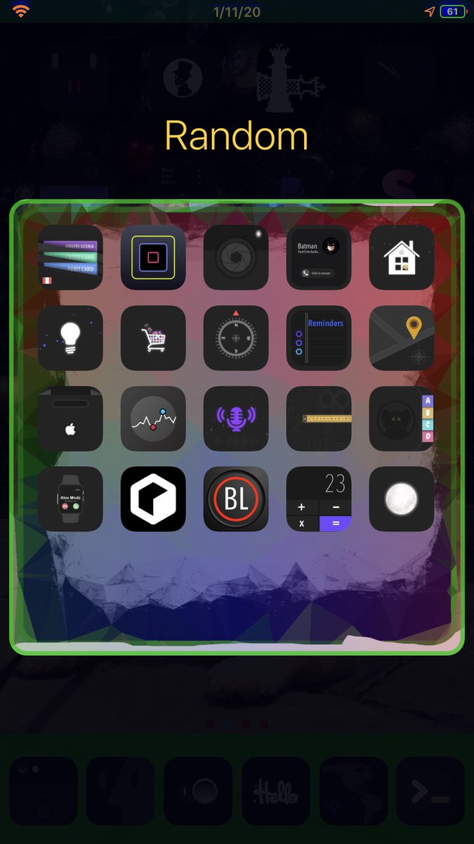 BrianVS's tweet photo. My favorite version so far. And good news for iOS 11-12.4.4 users, translations are almost done, just waiting on corrections and will update #FolderControllerXII with the new UI and extra features. The custom insets can give u more control now, with a check so it doesn’t go2far. https://t.co/qsXmkkGaRa
