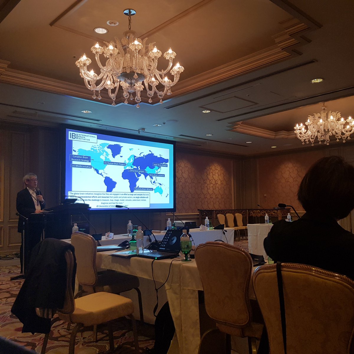 DrDOEke's tweet image. Prof. Okabe introducing the #IBI #braindata #datastandards #datasharing