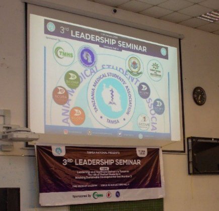 association_mat's tweet photo. President of MAT, Dr Elisha Osati speaks to medical students on Professionalism &amp; Medical Profession Ethics during #tamsaLeadershipSeminar2020. The association's goal is to promote &amp;safeguard the profession's integrity &amp; ensure a healthy Tanzanian society @ElishaOsati @buguzi https://t.co/gnPQTeBh31